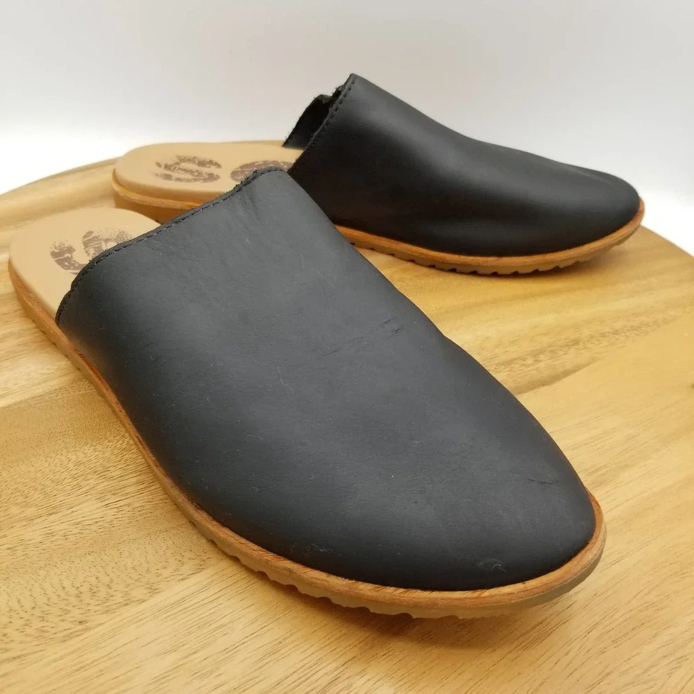 Sorel Ella Mule Black Leather Women's Size 8.5 - Picture 2 of 10